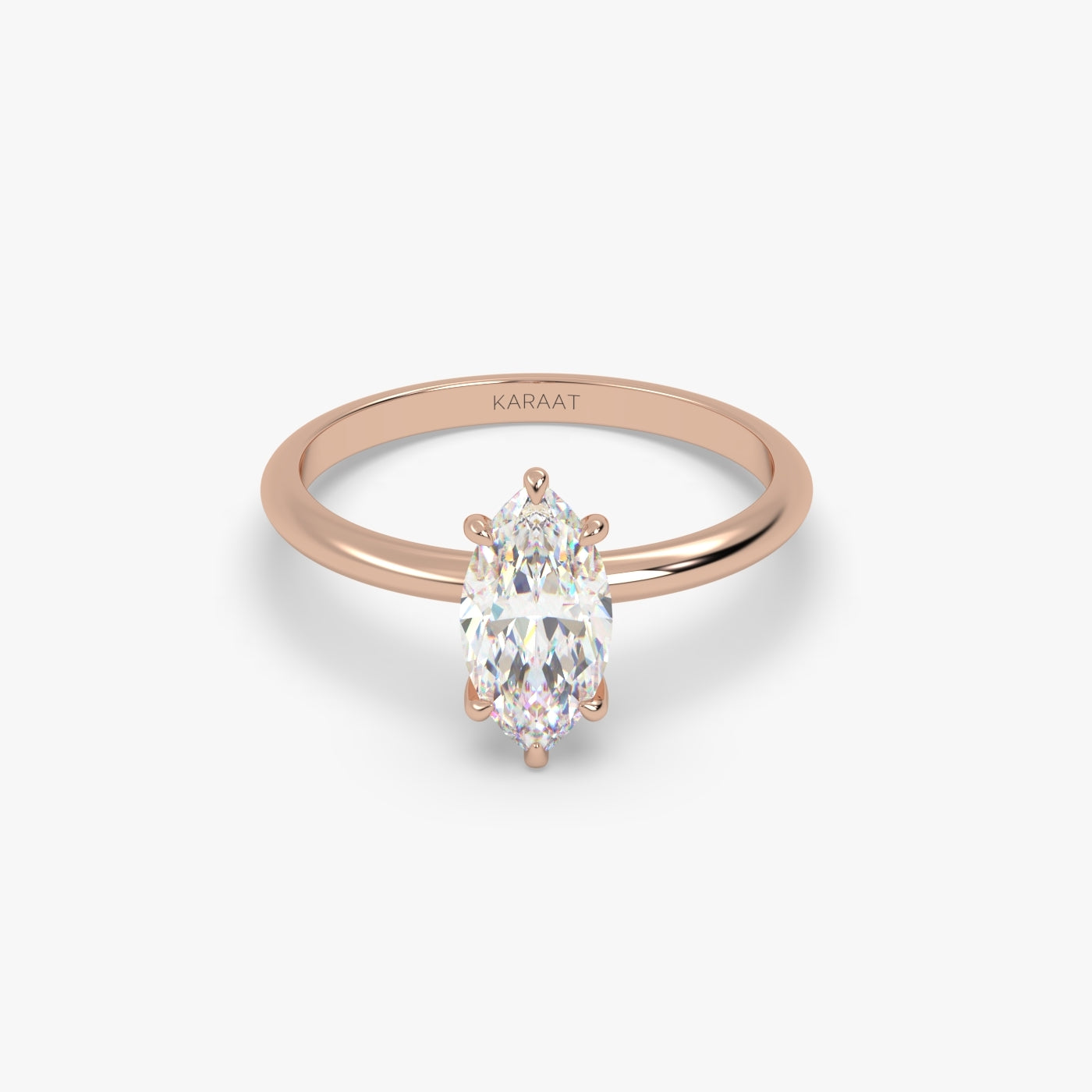 The Marquise Six Prong Solitaire