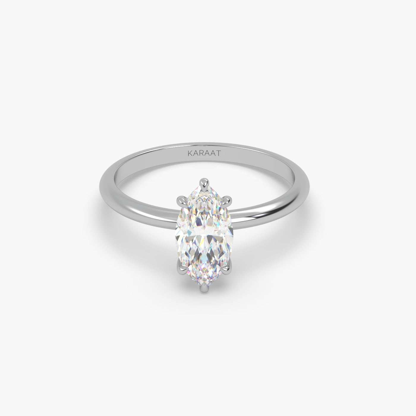 The Marquise Six Prong Solitaire