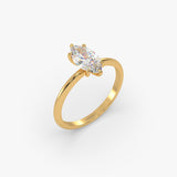 The Marquise Six Prong Solitaire