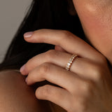 Oval Half Eternity Ring