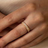 Oval Half Eternity Ring