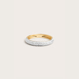 Three Row Pavé Ring